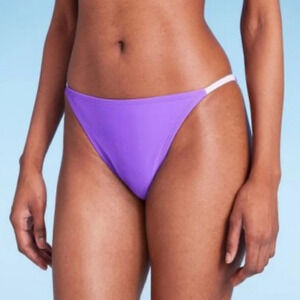 NWT Wild Fable Women's Low Rise Extra Cheeky Purple Bikini Swim Bottoms XS 0-2